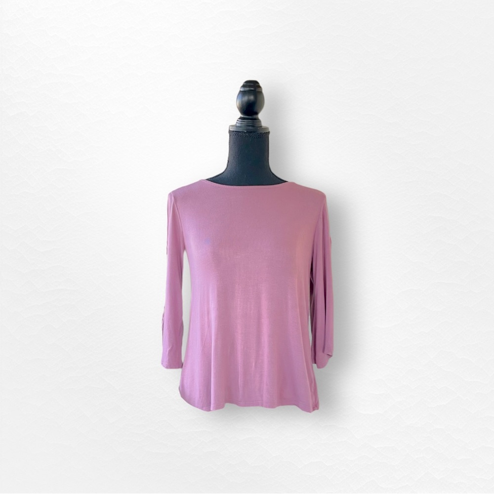 Green Envelope Purple/Lavender Blouse With Cold Shoulder/Arms and Tie Sl…